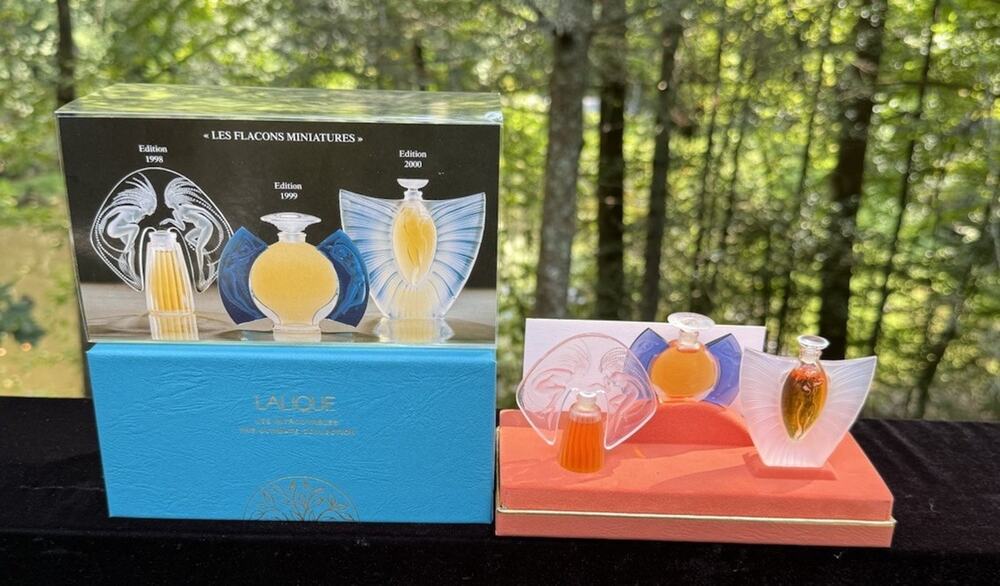 Lalique Les Flacons Miniatures Collection Vintage 1998-2000 New In Box Rare!